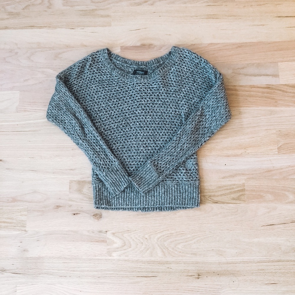 Gray Fitted Sweater by Silver